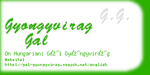 gyongyvirag gal business card